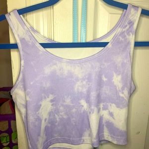 Tye dye purple crop top